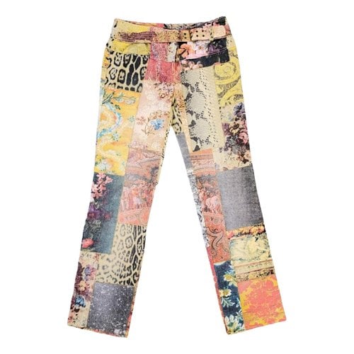 Pre-owned Roberto Cavalli Straight Jeans In Multicolour