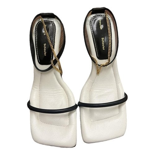 Pre-owned Proenza Schouler Leather Sandal In White