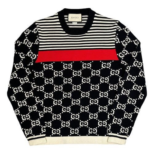 Pre-owned Gucci Wool Sweatshirt In Black