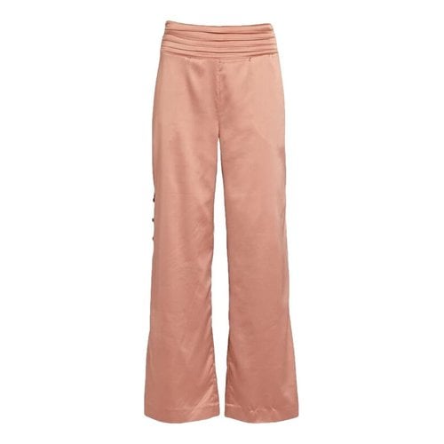 Pre-owned Jonathan Simkhai Straight Pants In Pink