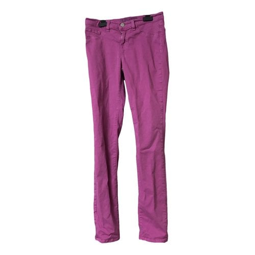Pre-owned J Brand Slim Jeans In Pink