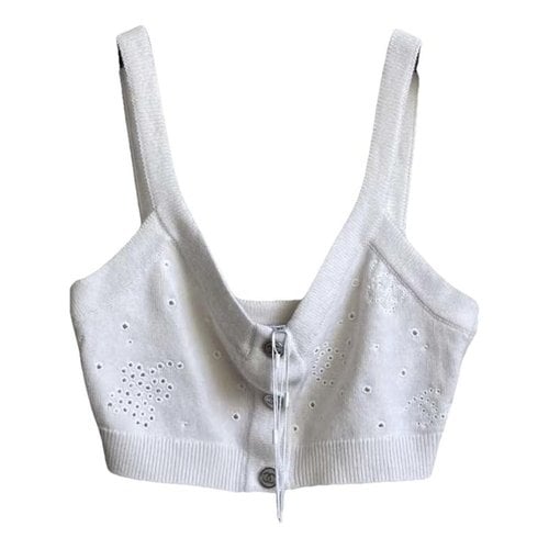 Pre-owned Chanel Cashmere Corset In White