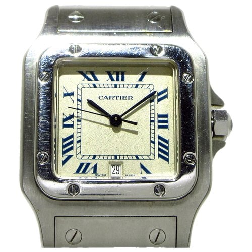 Pre-owned Cartier Santos Galbã©e Watch In Silver