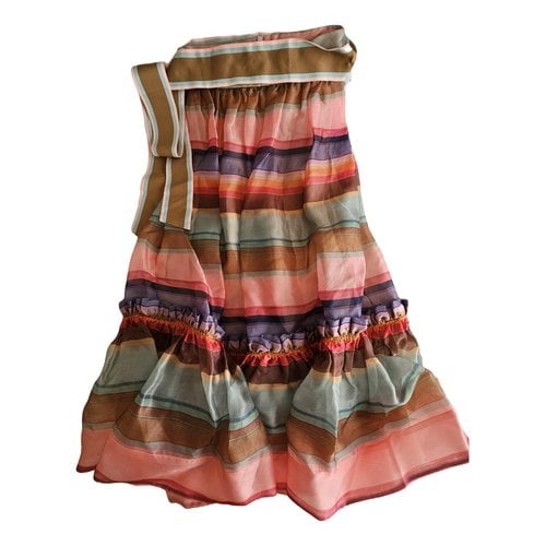 Pre-owned Zimmermann Silk Mid-length Skirt In Multicolour