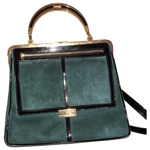 Pre-owned Balmain Handbag In Green