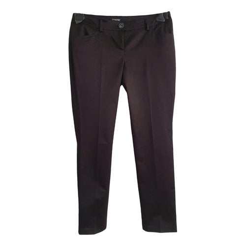 Pre-owned Enrico Coveri Straight Pants In Black