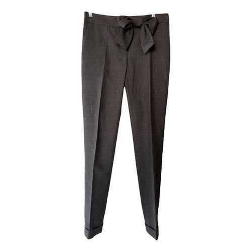 Pre-owned Moschino Cheap And Chic Wool Slim Pants In Grey
