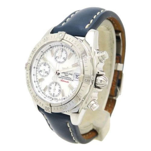 Pre-owned Breitling Chronomat Watch In Navy