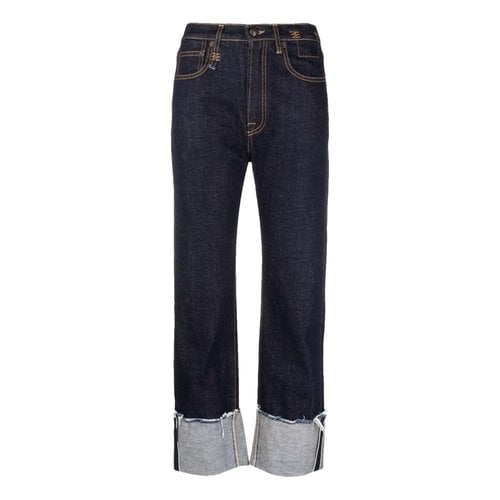 Pre-owned R13 Straight Jeans In Navy