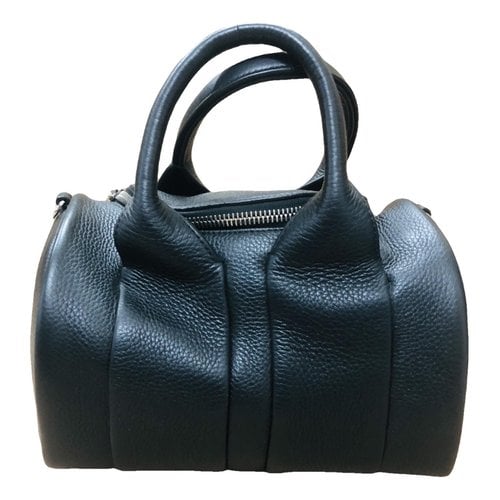 Pre-owned Alexander Wang Rockie Leather Handbag In Black