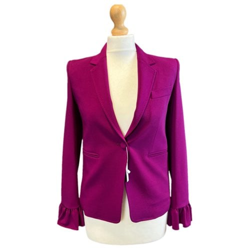 Pre-owned Max Mara Wool Blazer In Purple