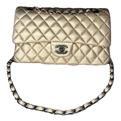 Pre-owned Chanel Timeless/classique Leather Crossbody Bag In Gold