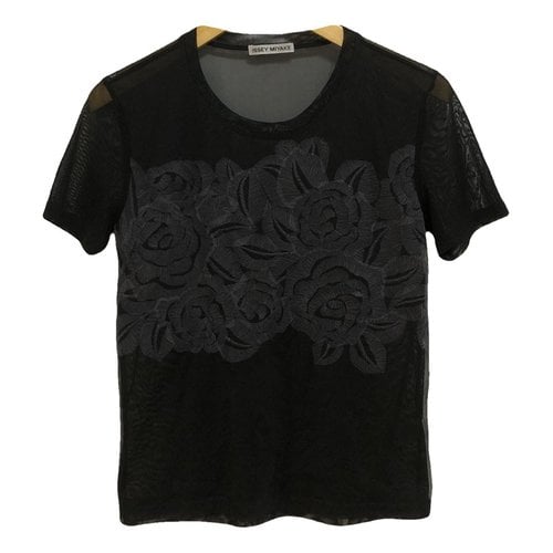 Pre-owned Issey Miyake Lace T-shirt In Black