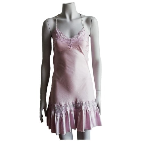 Pre-owned Manoush Silk Mini Dress In Pink