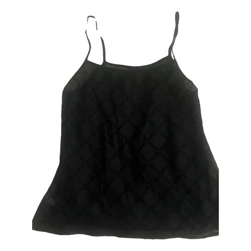 Pre-owned Guess Glitter Camisole In Black