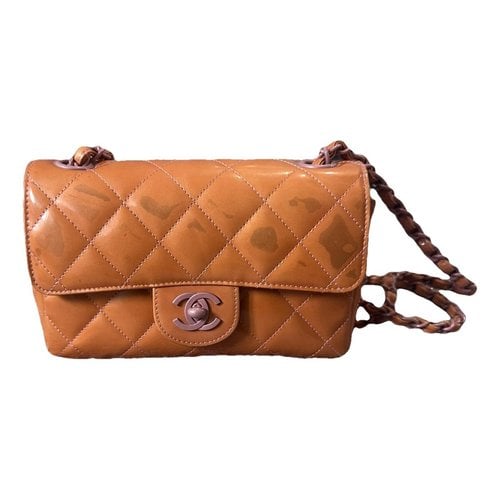 Pre-owned Chanel Timeless/classique Leather Crossbody Bag In Orange