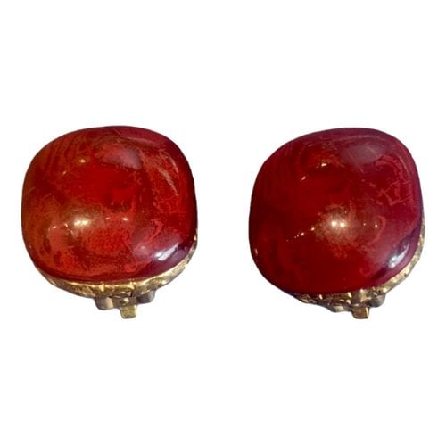 Pre-owned Saint Laurent Earrings In Red