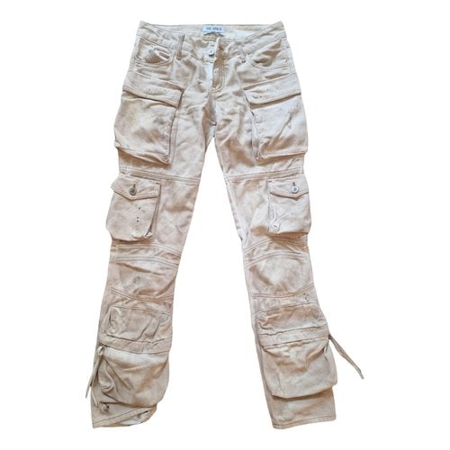 Pre-owned Attico Jeans In Beige