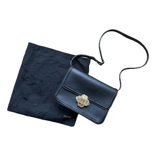 Pre-owned Maje Spring Summer 2021 Leather Handbag In Black