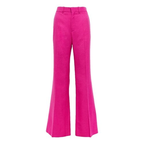 Pre-owned Chloé Wool Trousers In Pink