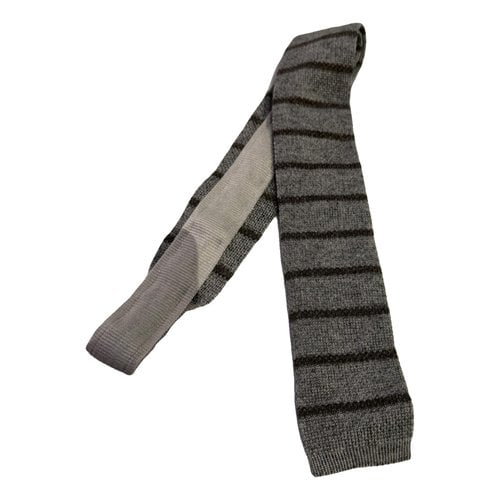 Pre-owned Brunello Cucinelli Tie In Grey
