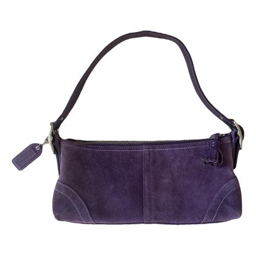 Pre-owned Coach Handbag In Purple
