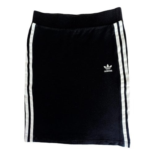 Pre-owned Adidas Originals Mid-length Skirt In Black