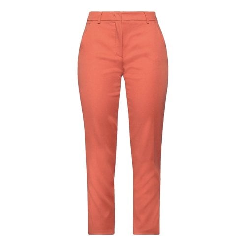 Pre-owned Max Mara Trousers In Orange