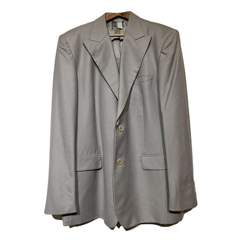 Pre-owned Versace Silk Vest In Grey
