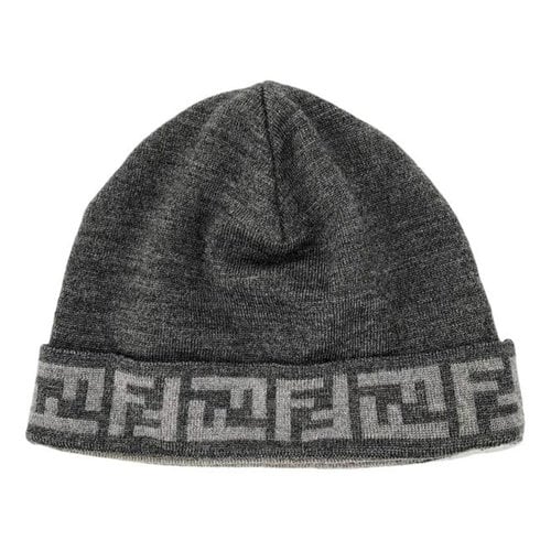 Pre-owned Fendi Wool Hat In Grey