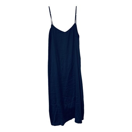 Pre-owned Brunello Cucinelli Silk Mid-length Dress In Blue