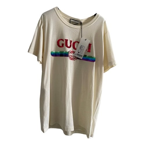 Pre-owned Gucci T-shirt In Beige
