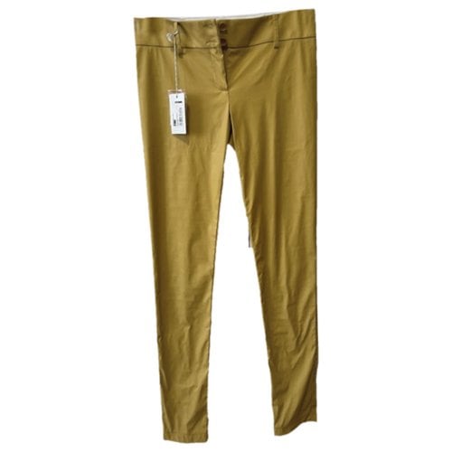 Pre-owned Patrizia Pepe Straight Pants In Yellow
