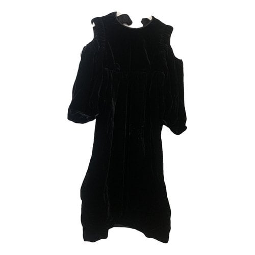 Pre-owned Cecilie Bahnsen Velvet Mid-length Dress In Black