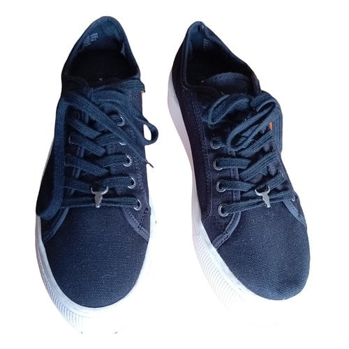 Pre-owned Windsor Smith Cloth Trainers In Black