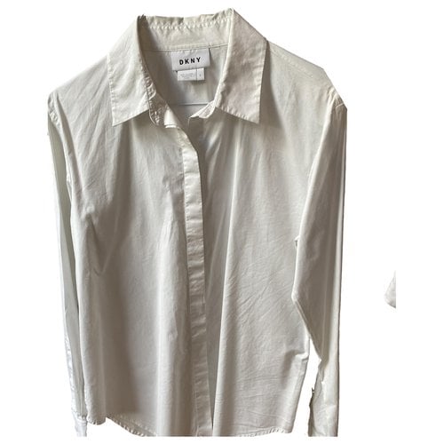 Pre-owned Dkny Blouse In White