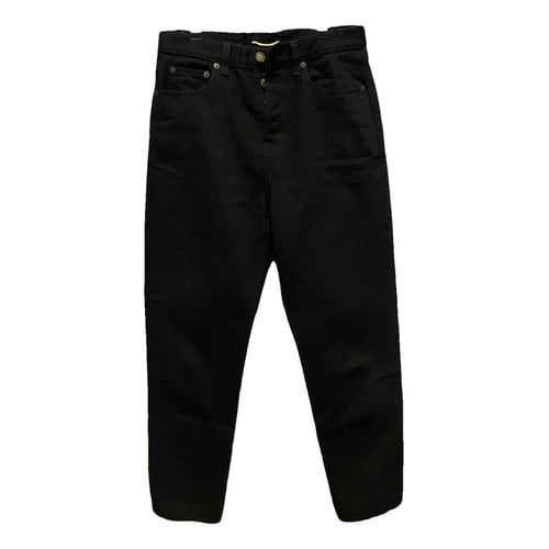 Pre-owned Saint Laurent Bootcut Jeans In Black