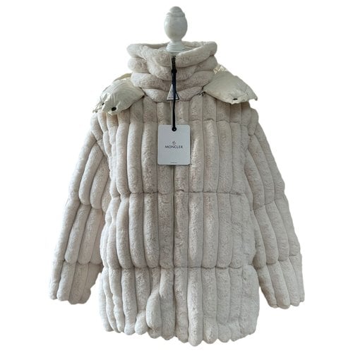 Pre-owned Moncler Coat In White