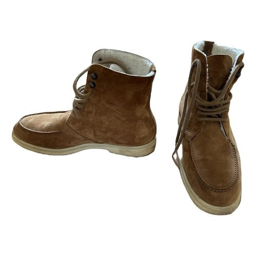 Pre-owned Loro Piana Boots In Camel