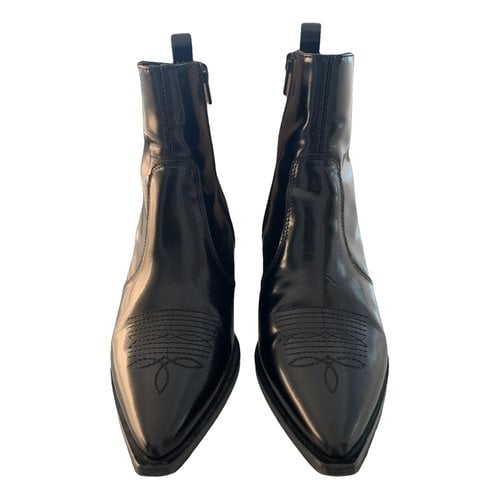 Pre-owned Bel Air Leather Boots In Black