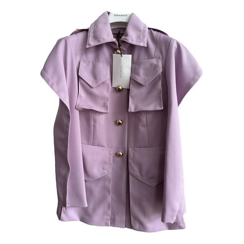 Pre-owned Nina Ricci Wool Blazer In Purple