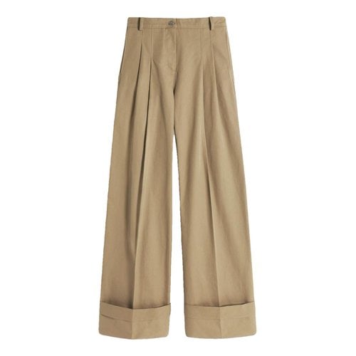 Pre-owned Victoria Beckham Trousers In Khaki