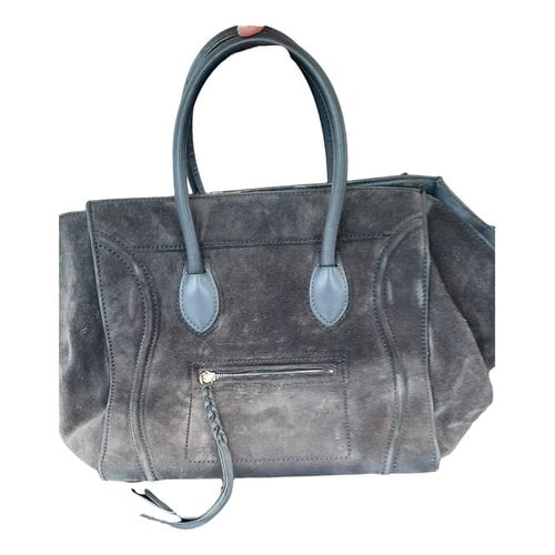 Pre-owned Celine Luggage Phantom Handbag In Grey