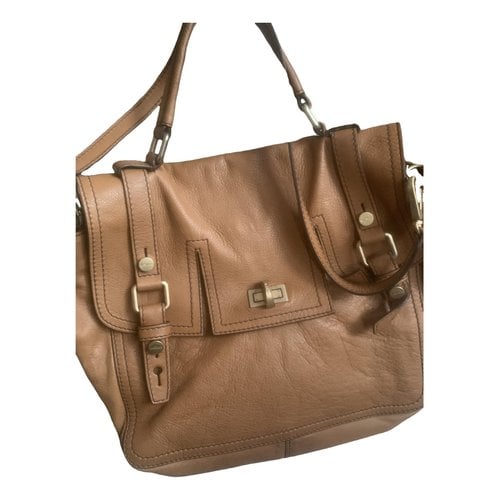 Pre-owned Max Mara Leather Satchel In Camel