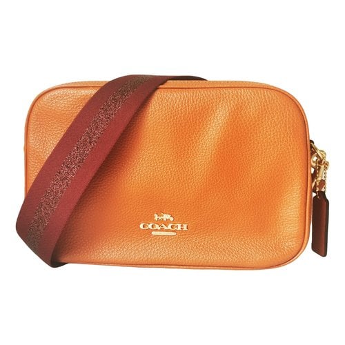 Pre-owned Coach Leather Crossbody Bag In Orange