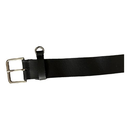 Pre-owned Samsoe & Samsoe Leather Belt In Black