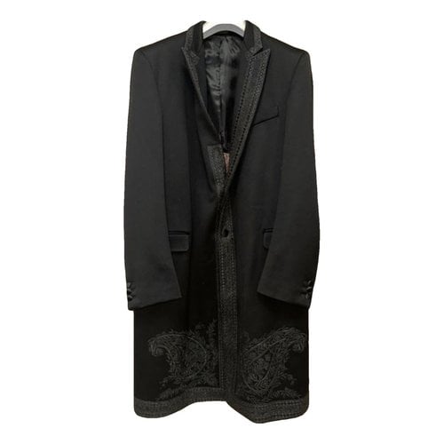 Pre-owned Alexander Mcqueen Cashmere Coat In Black