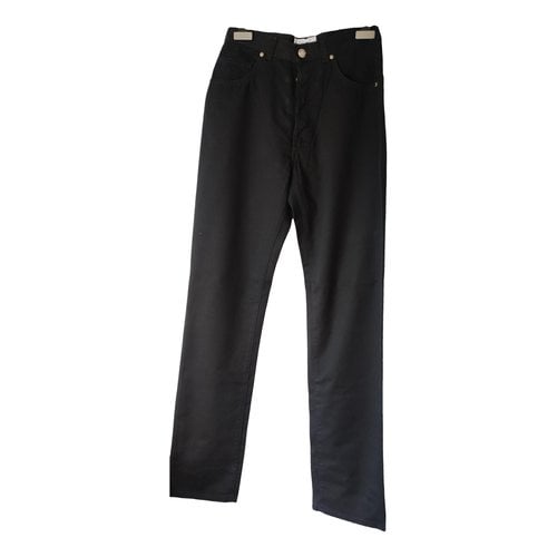 Pre-owned Paco Rabanne Straight Pants In Black