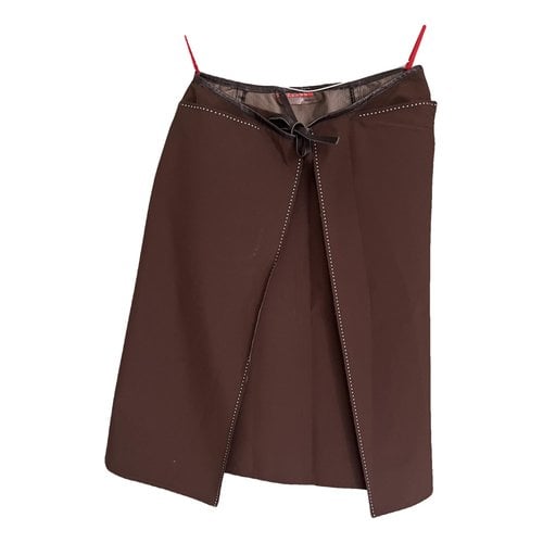 Pre-owned Prada Skirt Suit In Brown