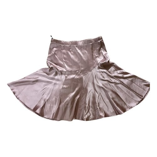 Pre-owned Roberto Cavalli Silk Mid-length Skirt In Pink